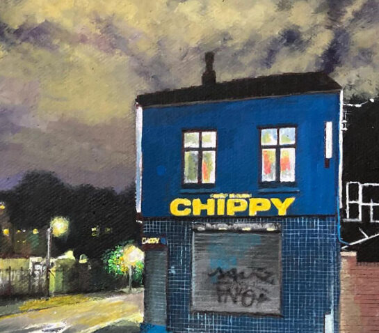 Peter James Houghton urban landscape paintings