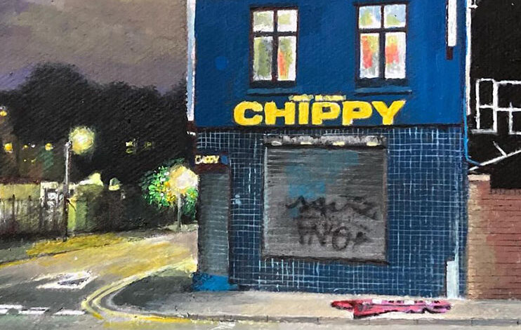 Peter James Houghton urban landscape paintings